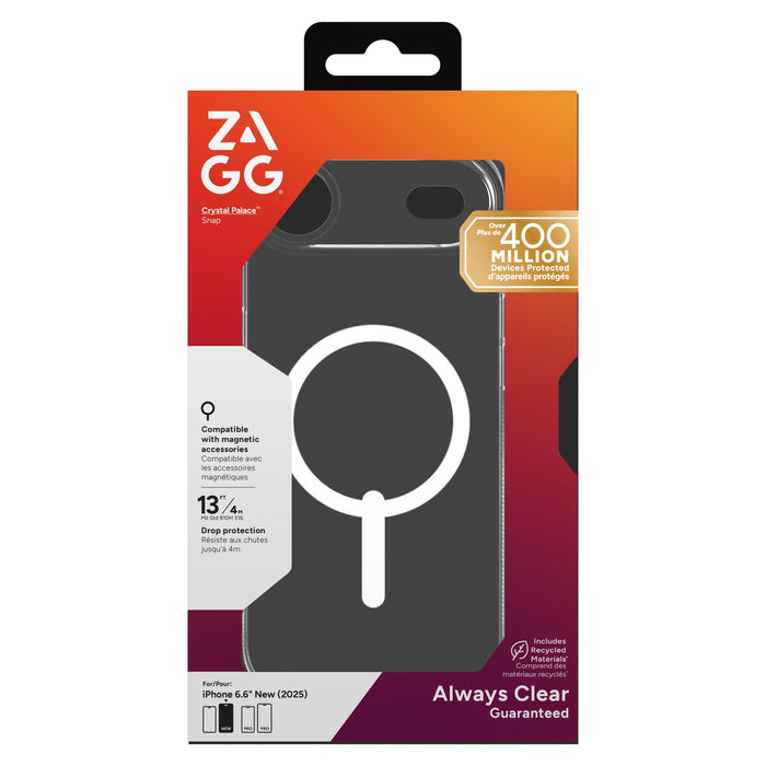ZAGG Crystal Palace Snap MagSafe Case with Kickstand for Apple iPhone Air Clear