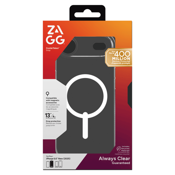 ZAGG Crystal Palace Snap MagSafe Case with Kickstand for Apple iPhone Air Clear