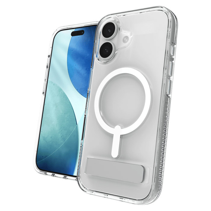 ZAGG Crystal Palace Snap MagSafe Case with Kickstand for Apple iPhone 17 Clear