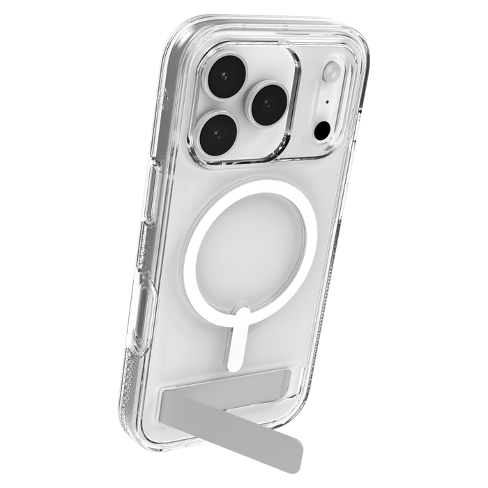 ZAGG Crystal Palace Snap MagSafe Case with Kickstand for Apple iPhone 17 Pro Clear