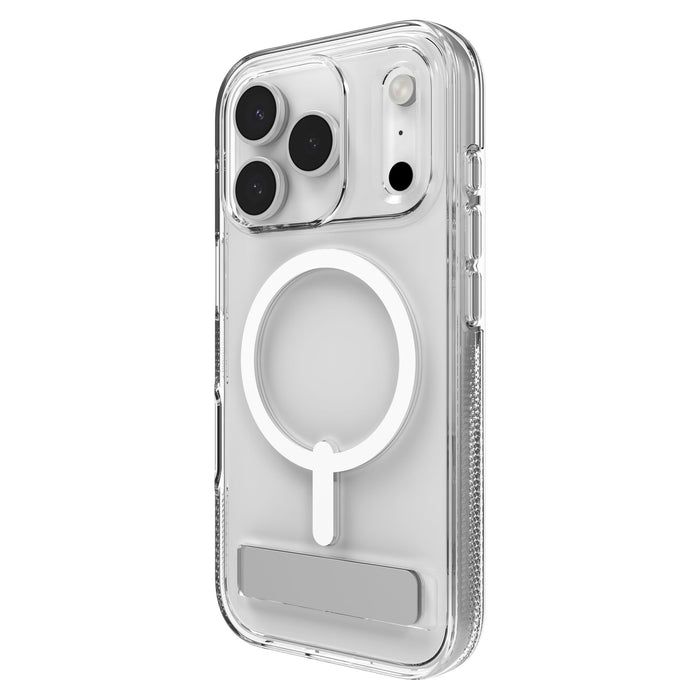 ZAGG Crystal Palace Snap MagSafe Case with Kickstand for Apple iPhone 17 Pro Clear