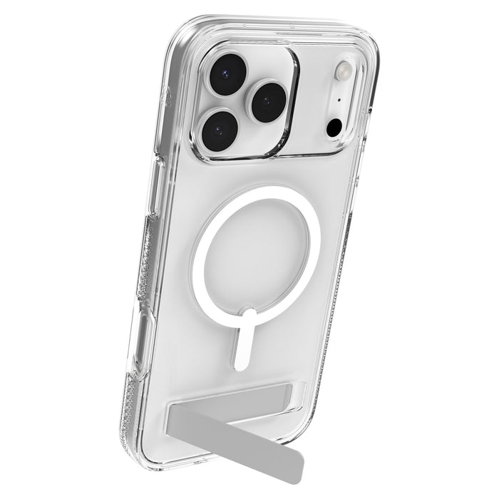 ZAGG Crystal Palace Snap MagSafe Case with Kickstand for Apple iPhone 17 Pro Max Clear