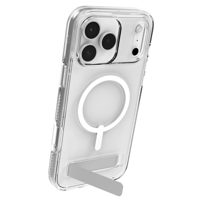 ZAGG Crystal Palace Snap MagSafe Case with Kickstand for Apple iPhone 17 Pro Max Clear