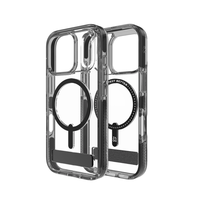 ZAGG Santa Cruz Snap Case with Kickstand for Apple iPhone 17 Pro Black