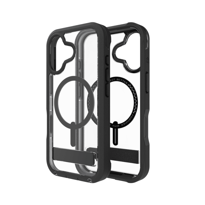 ZAGG Rainier Snap MagSafe Case with Kickstand for Apple iPhone 17 Black