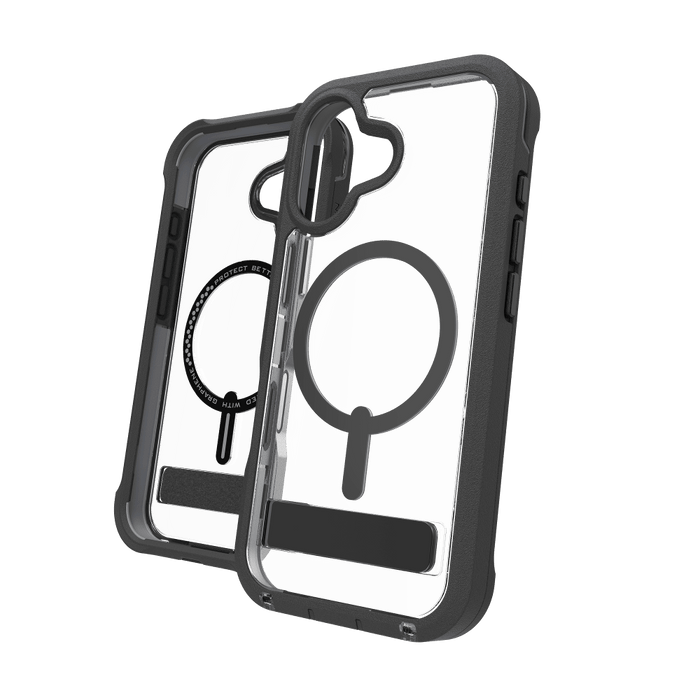 ZAGG Rainier Snap MagSafe Case with Kickstand for Apple iPhone 17 Black