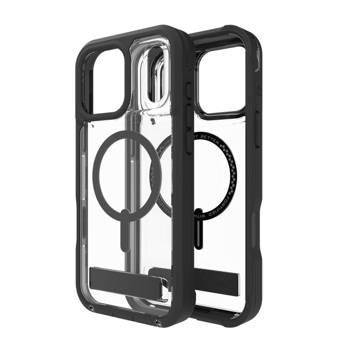 ZAGG Rainier Snap MagSafe Case with Kickstand for Apple iPhone 17 Pro Max Black