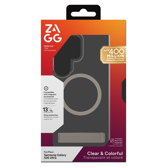 ZAGG Santa Cruz Snap Case with Kickstand for Samsung Galaxy S26 Ultra