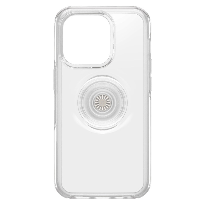 OtterBox Otter + Pop Symmetry Clear Case with PopGrip for Apple iPhone 14 Pro