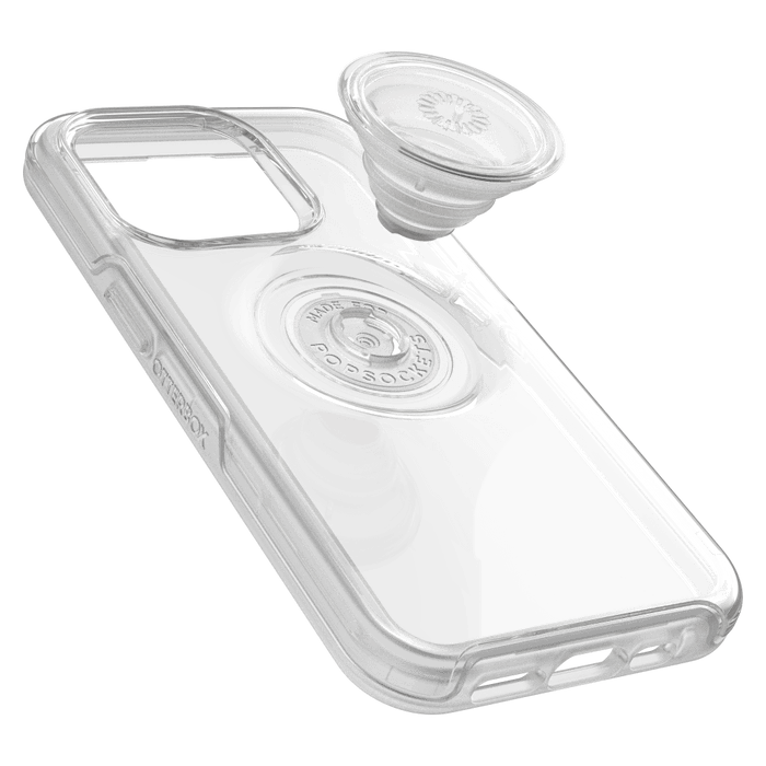 Otterbox Otter + Pop Symmetry Clear Case with PopGrip for Apple iPhone 14 Pro Clear Pop