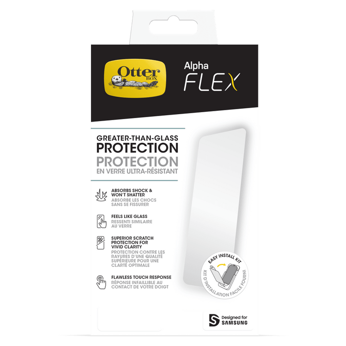 OtterBox Alpha Flex Antimicrobial Screen Protector for Samsung Galaxy S23 Plus Clear