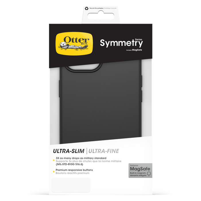 OtterBox Symmetry Plus MagSafe Case for Apple iPhone 15  / iPhone 14 / iPhone 13 Black
