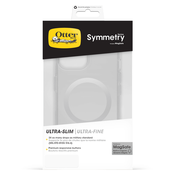OtterBox Symmetry Plus Clear MagSafe Case for Apple iPhone 15  / iPhone 14 / iPhone 13 Clear