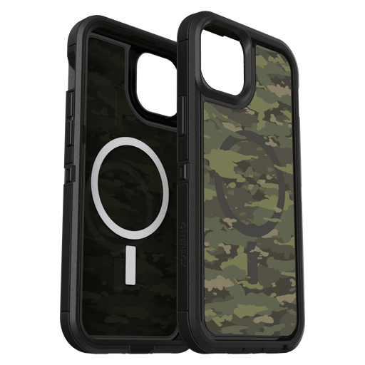 OtterBox Defender Pro XT Clear MagSafe Case for Apple iPhone 15 Plus  / iPhone 14 Plus Woodland Camo