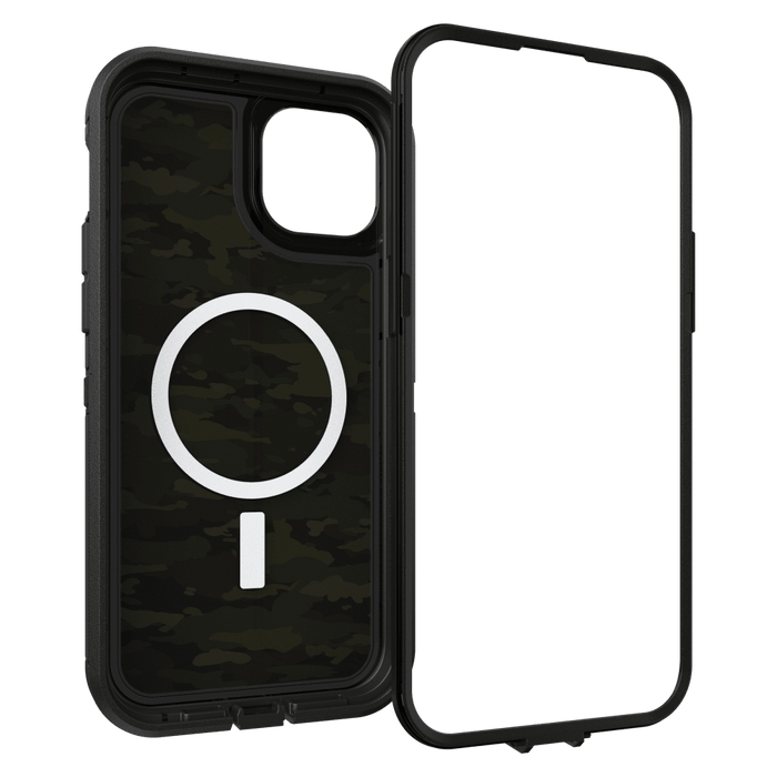 OtterBox Defender Pro XT Clear MagSafe Case for Apple iPhone 15 Plus  / iPhone 14 Plus Woodland Camo