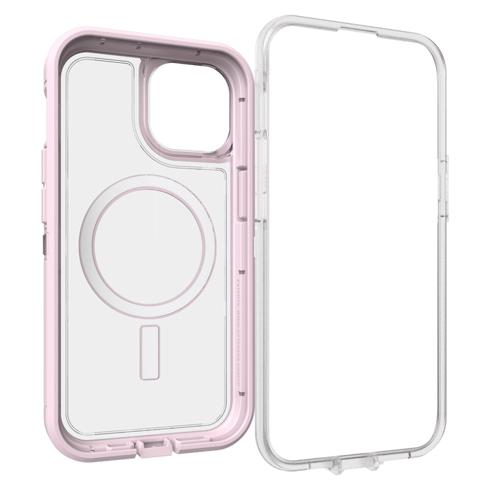 OtterBox Defender Pro XT Clear MagSafe Case for Apple iPhone 15 / iPhone 14 / iPhone 13 Mountain Frost