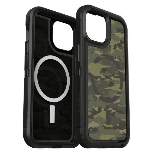 OtterBox Defender Pro XT Clear MagSafe Case for Apple iPhone 15  / iPhone 14 / iPhone 13 Woodland Camo