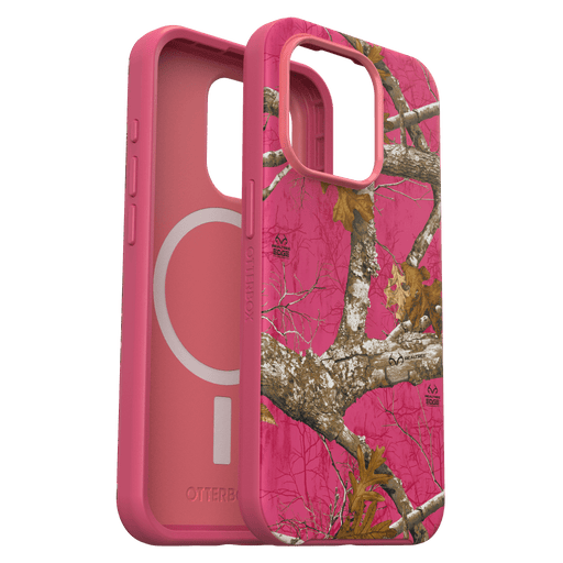 OtterBox Symmetry Graphics MagSafe Case for Apple iPhone 15 Pro  Flamingo Pink