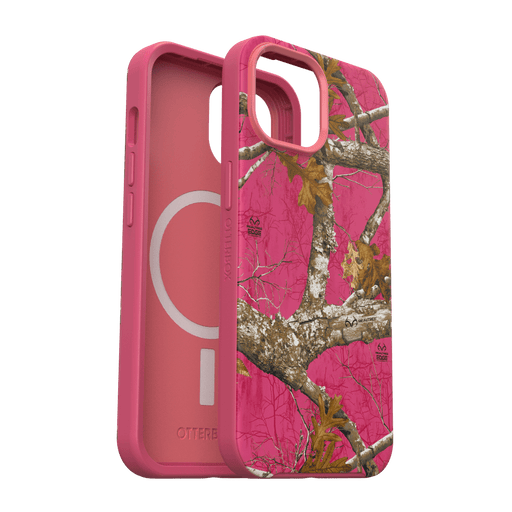 OtterBox Symmetry Graphics MagSafe Case for Apple iPhone 15  / iPhone 14 / iPhone 13 Flamingo Pink