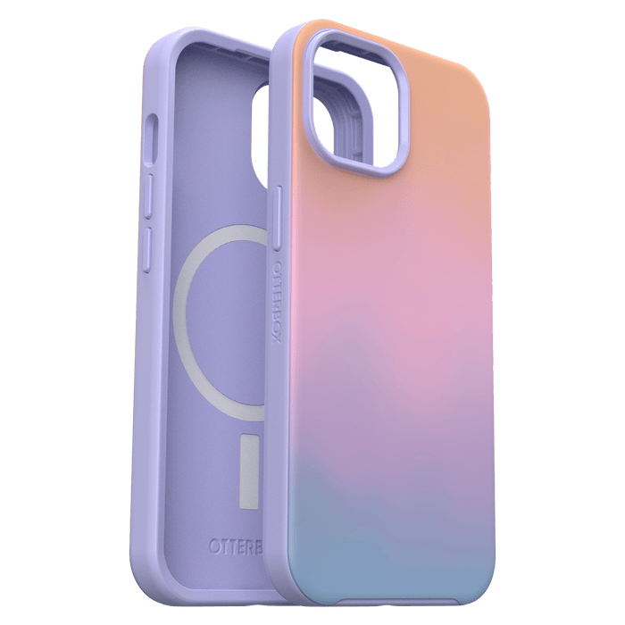OtterBox Symmetry Plus Graphics MagSafe Case for Apple iPhone 15 / iPhone 14 / iPhone 13 Soft Sunset