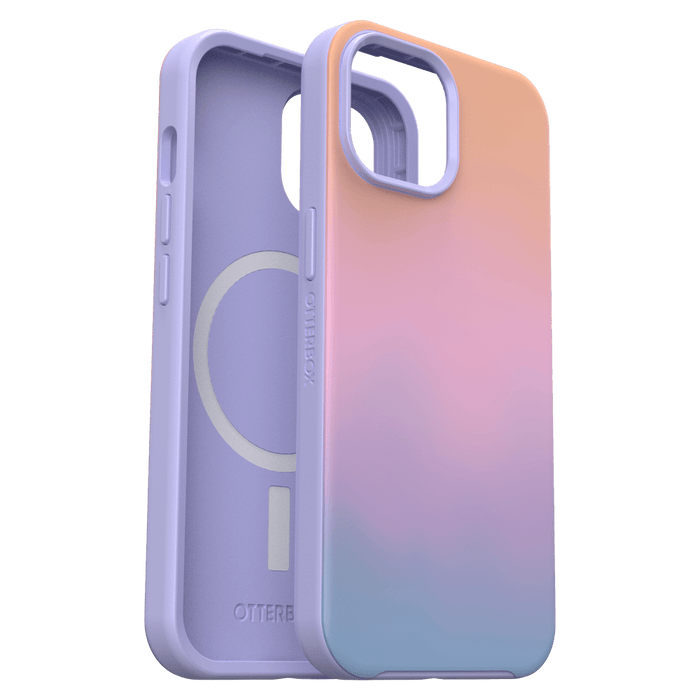 OtterBox Symmetry Graphics MagSafe Case for Apple iPhone 15 / iPhone 14 / iPhone 13 / iPhone 16e Purple