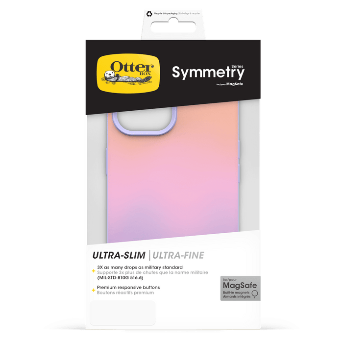 OtterBox Symmetry Graphics MagSafe Case for Apple iPhone 15 / iPhone 14 / iPhone 13 / iPhone 16e Purple