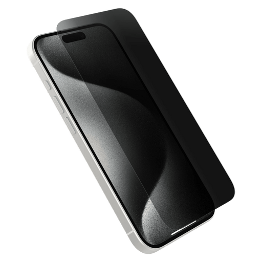 OtterBox Premium Pro Glass Antimicrobial Privacy Screen Protector for Apple iPhone 15 Pro