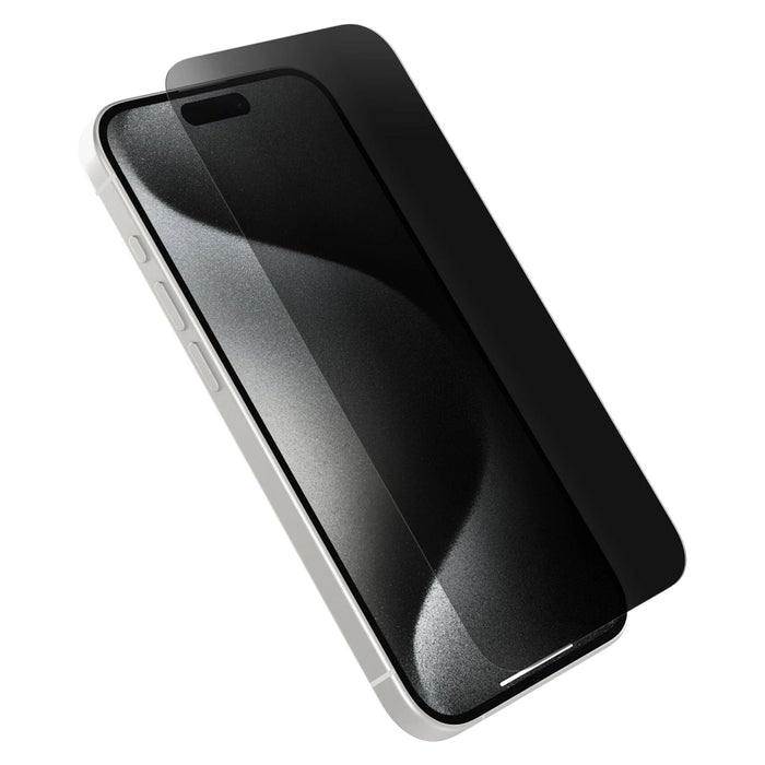 OtterBox Premium Pro Glass Antimicrobial Privacy Screen Protector for Apple iPhone 15 Pro