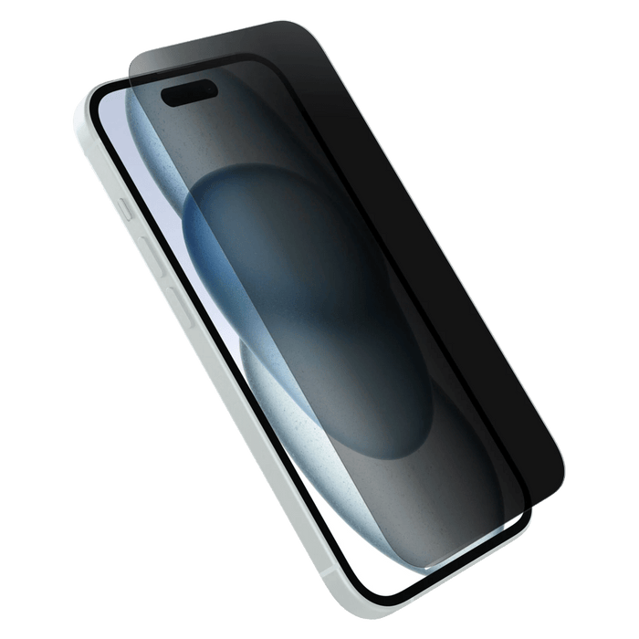 OtterBox Premium Pro Glass Antimicrobial Privacy Screen Protector for Apple iPhone 15