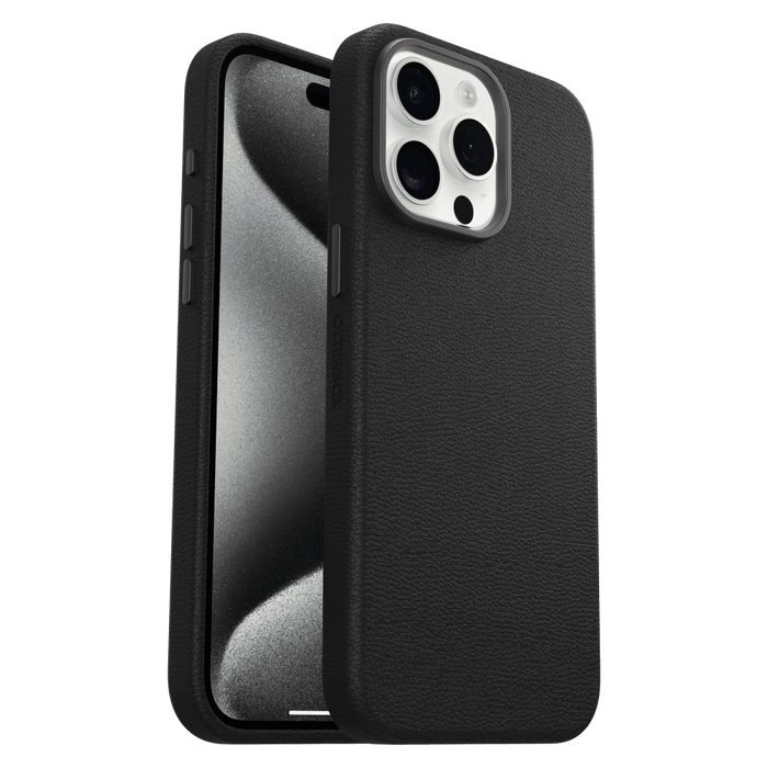 Otterbox Symmetry Cactus Leather Case for Apple iPhone 15 Pro Max Black