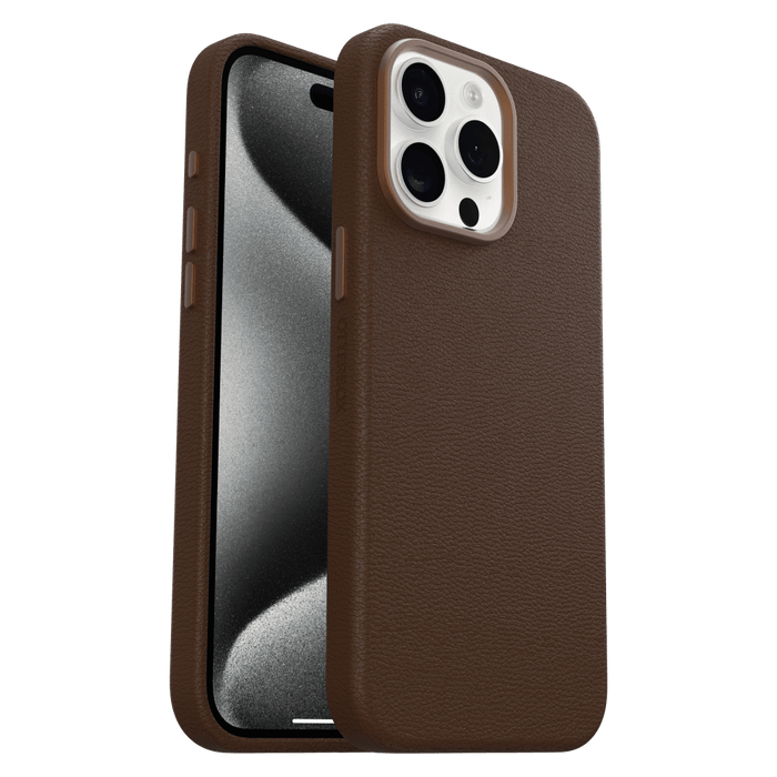 Otterbox Symmetry Cactus Leather Case for Apple iPhone 15 Pro Max Brown