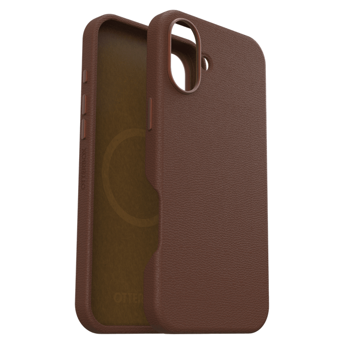 OtterBox Symmetry Cactus Leather MagSafe Case for Apple IP16PLUS (Almond Joy) Brown