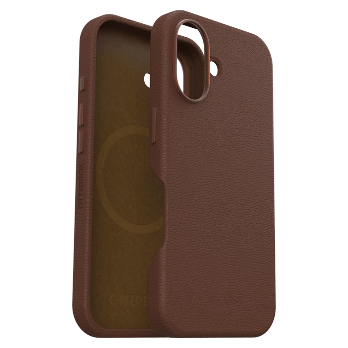 OtterBox Symmetry Cactus Leather MagSafe Case for Apple IP16 (Hichew) Brown