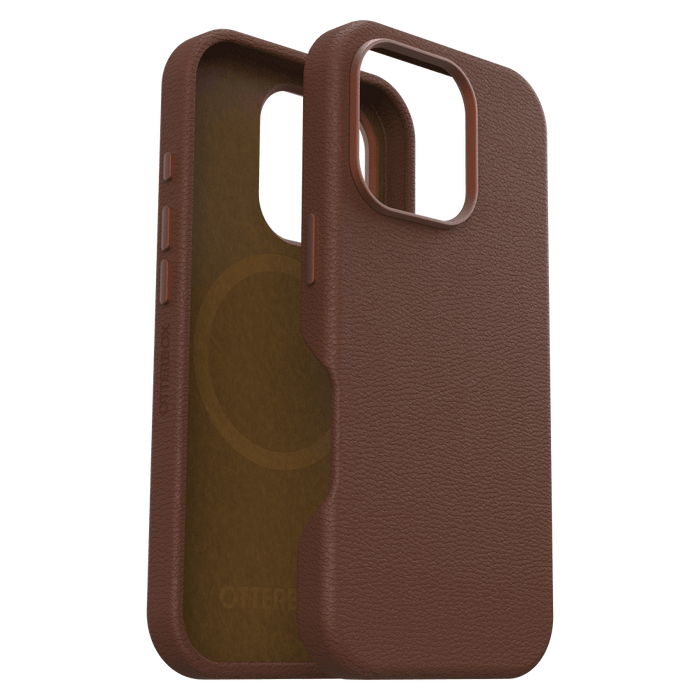 OtterBox Symmetry Cactus Leather MagSafe Case for Apple IP16PRO (Reeses) Brown