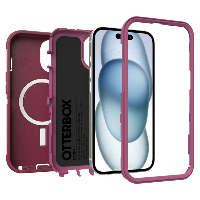 OtterBox Defender Pro Case for Apple iPhone 15 / iPhone 14 / iPhone 13 / iPhone 16e Pink