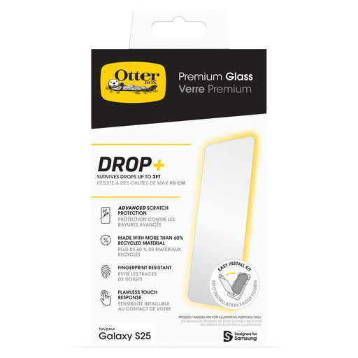 OtterBox Premium Glass Screen Protector for Samsung Galaxy S25
