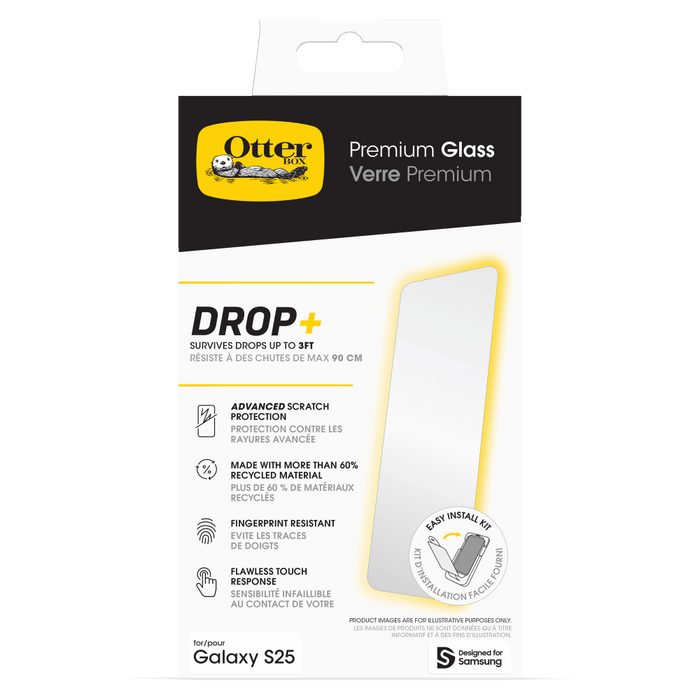 OtterBox Premium Glass Screen Protector for Samsung Galaxy S25