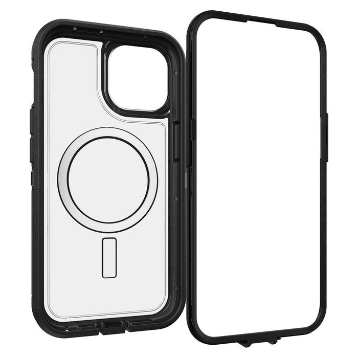 OtterBox Defender Pro XT Clear Case for Apple iPhone 15 / iPhone 14 / iPhone 13 / iPhone 16e Black