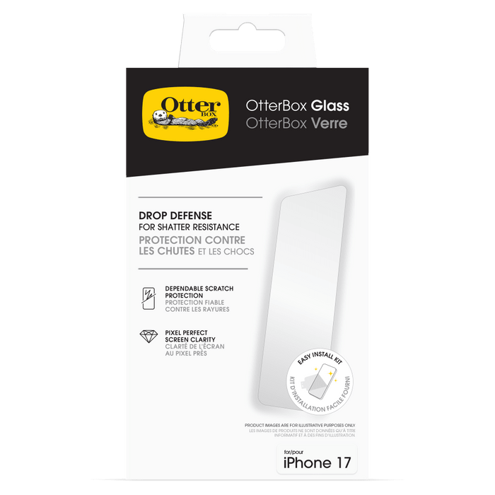OtterBox Glass Screen Protector for Apple iPhone 17 Clear