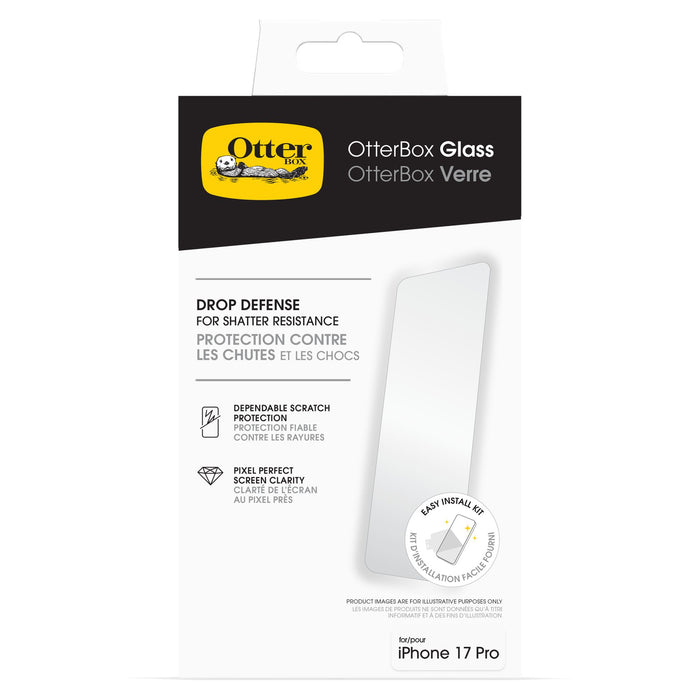 OtterBox Glass Screen Protector for Apple iPhone 17 Pro Clear