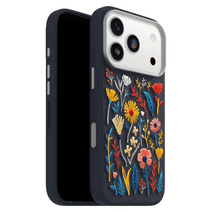 Symmetry Cactus Leather Embroidery MagSafe Case for Apple iPhone 17 Pro Multi-Color