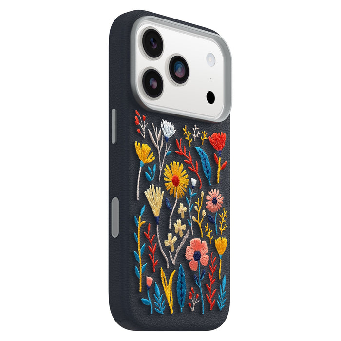 Symmetry Cactus Leather Embroidery MagSafe Case for Apple iPhone 17 Pro Multi-Color
