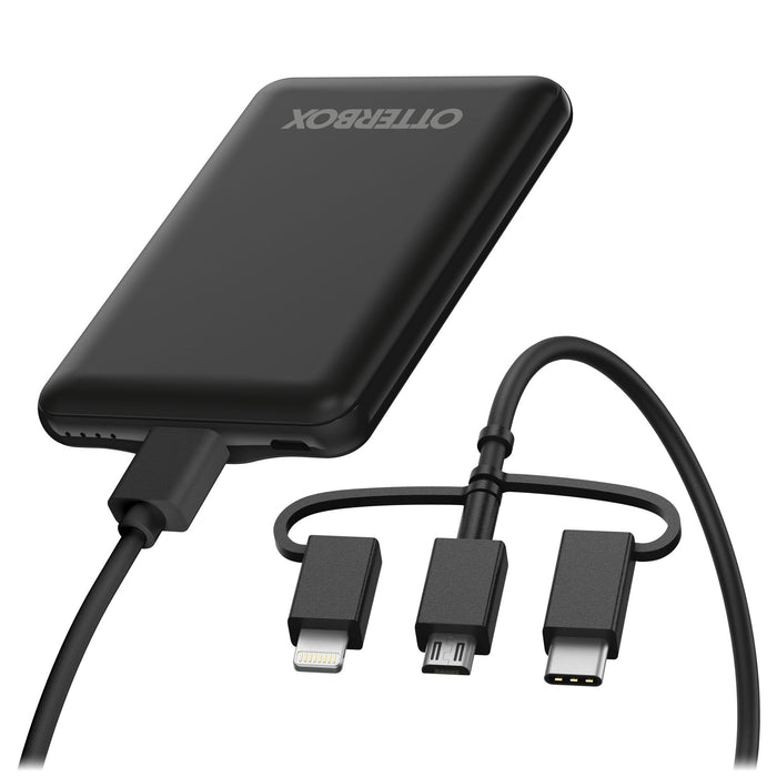 OtterBox Mobile Charging Kit Power Bank 5,000 mAh and 3 in 1 Cable 1m
