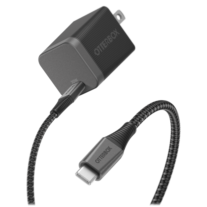 OtterBox Premium Pro USB C to USB C Wall Charging Kit 30W Nightshade