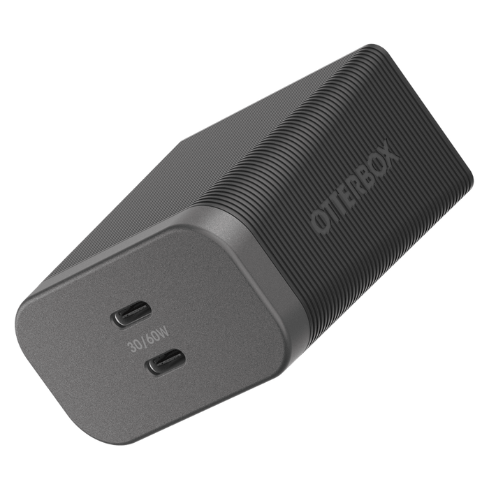 OtterBox Premium Pro 2 Port USB C Wall Charger 60W Black
