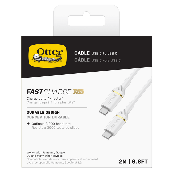 OtterBox Fast Charge USB C Cable 2m Cloud Dust