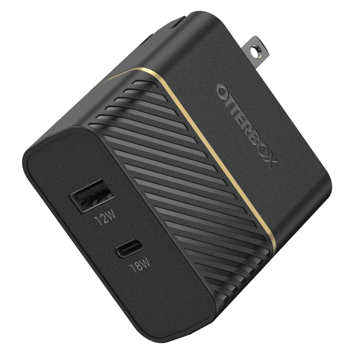 Fast Charge PD USB C and USB A Dual Port Wall Charger 30W
