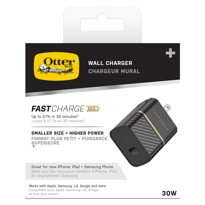 OtterBox USB C PD GaN Wall Charger 30W Black Shimmer