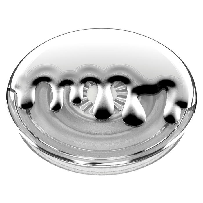 PopSockets PopGrip Premium Chrome Drip Silver