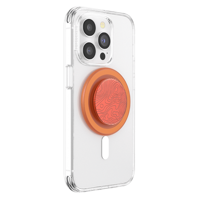 PopSockets MagSafe PopGrip Aluminum Orange Topo